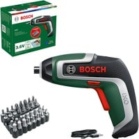 Bosch Heimwerken & Garten Akkuschrauber IXO 7 Bit-Set 3,6Volt grün/schwarz, Li-Ionen Akku 2,0Ah, 32-teiliges Schrauberbit-Set
