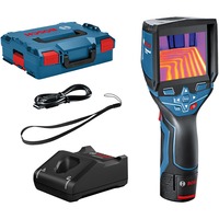 Bosch Professional Akku-Wärmebildkamera GTC 400 C Professional, 12Volt, Thermodetektor blau/schwarz, Li-Ionen-Akku 2,0Ah, L-BOXX