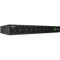 Lindy IPower Switch Classic 8 (32657), Steckdosenleiste schwarz, Energiemanagement für bis zu 8 Geräte