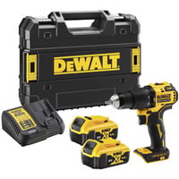 DEWALT Akku-Schlagbohrschrauber DCD709M2T-QW, 18Volt gelb/schwarz, 2x Li-Ion XR Akku 4Ah, Ladegerät, in T STAK-Box