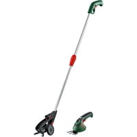 Bosch Heimwerken & Garten ISIO III + Fahrstiel, Grasschere grün/schwarz, Li-Ionen Akku 1,5Ah 3,6Volt