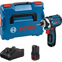 Bosch Professional Akku-Drehschlagschrauber GDR 12V-105 Professional blau/schwarz, 2x Li-Ionen Akku 2,0Ah, in L-BOXX