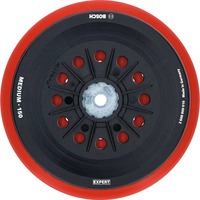 Bosch Professional Expert Multiloch Stützteller, mittelhart, Ø150mm, M8, Schleifteller schwarz, für Bosch Exzenterschleifer