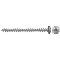 fischer Spanplattenschraube PowerFast 3,5x30 Halbrundkopf TX 200 Stück, mit Vollgewinde, Edelstahl A2