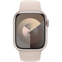 Apple Watch Series 9, Smartwatch Polarstern, Aluminium, 41 mm, Sportarmband