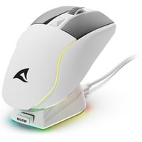 Sharkoon SKILLER SGM50W, Gaming-Maus weiß, inkl. Ladestation