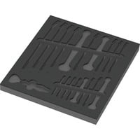 Wera 9831 Schaumstoffeinlage für 6003 Joker Set 1, leer schwarz/grau, für Tool Rebel Werkstattwagen