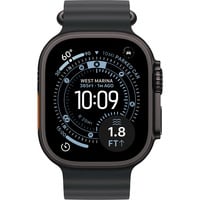 Apple Watch Ultra 3, Smartwatch schwarz, 49 mm, Ocean Band schwarz, Titangehäuse, Cellular