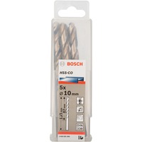Bosch Metall-Spiralbohrer HSS-Co, Ø 10mm Arbeitslänge 87mm, 5 Stück