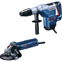 Bosch Professional Profi-Set Bohrhammer GBH 5-40 DCE + Winkelschleifer GWS 880, Werkzeug-Set blau/schwarz, 1.150 Watt, 880 Watt