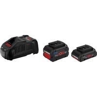 Bosch Professional Starter-Set 18V, ProCORE 18V 4.0Ah + ProCORE 18V 5.5Ah + GAL 1880 CV Professional schwarz, 2x Akku + Ladegerät, AMPShare Alliance
