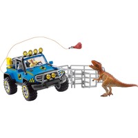 Schleich Dinosaurs Geländewagen mit Dino-Außenposten, Spielfigur
