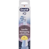 Braun Oral-B iO Sanfte Reinigung 4er, Aufsteckbürste weiß, Für empfindliche Bereiche und gesünderes Zahnfleisch