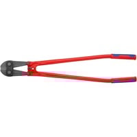 KNIPEX Bolzenschneider 71 72 910, Schneid-Zange rot/blau, 12-fach einstellbar, mit Dämpfer