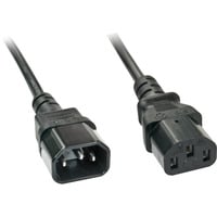 Lindy IEC C14 an IEC C13 Verlängerunskabel, Verlängerungskabel schwarz, 2m