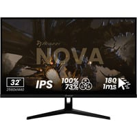 Arozzi Nova 32T2K180, Gaming-Monitor 80 cm (31.5 Zoll), schwarz, QHD, IPS, HDMI, DP, Lautsprecher, 180Hz Panel