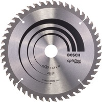 Bosch Kreissägeblatt Optiline Wood, Ø 235mm, 48Z Bohrung 30mm, für Handkreissägen