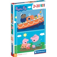 Clementoni Supercolor - Peppa Pig, Puzzle 2x 20 Teile