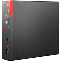 Fujitsu ESPRIMO G6012 Generalüberholt, Mini-PC schwarz/rot, Windows 11 Pro 64-Bit