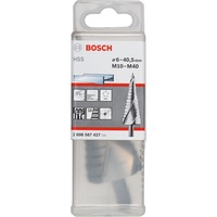 Bosch HSS-Stufenbohrer, Ø 6mm - Ø 40,5mm, M 10 - M 40 16 Stufen, mit Spiralnut