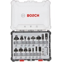 Bosch Professional Fräser-Set, 15-teilig 6mm-Schaft