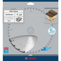 Bosch Professional PRO Wood cordless Kreissägeblatt, Ø 210mm, 24Z Bohrung 30mm, für Akku-Tischkreissägen