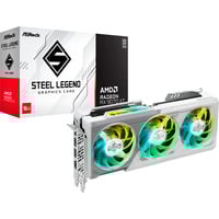 ASRock Radeon RX 9070 XT Steel Legend 16GB, Grafikkarte weiß, RDNA4, GDDR6, 3x DisplayPort, 1x HDMI 2.1