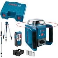 Bosch Professional Rotationslaser GRL 400 H Professional blau, rote Laserlinie, mit Laser-Empfänger LR 1, Baustativ BT 170 HD, im Koffer