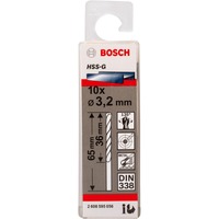 Bosch Metallbohrer HSS-G, Ø 3,2mm 10 Stück, Arbeitslänge 36mm