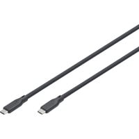 Digitus USB 3.2 Gen 1 Silikon-Anschlusskabel USB-C > USB-C schwarz, 2 Meter, PD, Laden mit bis zu 100 Watt
