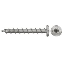 fischer Spanplattenschraube PowerFast II 6,0x50 Halbrundkopf TX 100 Stück, mit Vollgewinde, Edelstahl A2