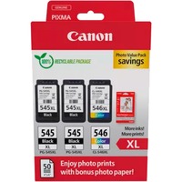 Canon Tinte Photo Value Pack 2x PG-545XL/CL-546XL inkl. 50 Blatt 10x15 Fotopapier