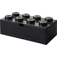 Room Copenhagen LEGO Schreibtischschublade 8 , Aufbewahrungsbox schwarz, Noppen