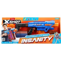 ZURU XSHOT Insanity Clip Mania, Dartblaster inkl. 72 Darts