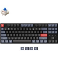 Keychron K8 Pro, Gaming-Tastatur schwarz/blau, DE-Layout, Gateron G Pro Blue, Hot-Swap, Aluminiumrahmen, RGB