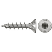 fischer Spanplattenschraube PowerFast II 4,0x30 Senkkopf TX 200 Stück, mit Vollgewinde, Edelstahl A4
