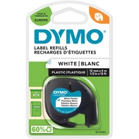 Dymo LetraTag ORIGINAL Kunststoff Schriftband schwarz auf weiß S0721660