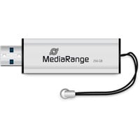 MediaRange Flash-Drive 256 GB, USB-Stick silber/schwarz, USB-A 3.2 Gen 1