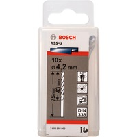 Bosch Metallbohrer HSS-G, Ø 4,2mm 10 Stück, Arbeitslänge 43mm