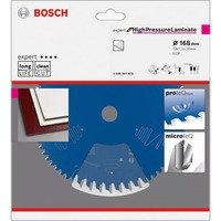 Bosch Professional EXPERT High Pressure Laminate Kreissägeblatt, Ø 168mm, 52Z Bohrung 20mm, für Handkreissägen