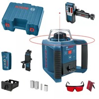 Bosch Professional Rotationslaser GRL 300 HV Professional blau/schwarz, rote Laserlinie, mit Laser-Empfänger LR 1, in L-BOXX