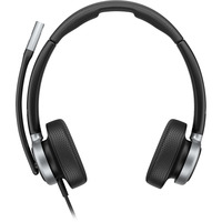 HP Poly Mission 625 kabelgebundenes Stereo-USB-Headset schwarz, USB Type-C und Type-A, Kunstleder-Ohrpolster (Oberflächenmaterial)