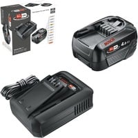 Bosch Heimwerken & Garten Akku Starter-Set 18V 1x 4,0Ah + Schnellladegerät AL 18V-44 schwarz, Li-Ionen Akku 4,0Ah, POWER FOR ALL ALLIANCE