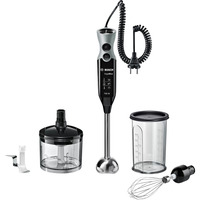 Bosch Home Stabmixer ErgoMixx MSM67170 schwarz/grau, 750 Watt, mit Zerkleinerer und Schneebesen