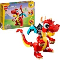 LEGO 31145 Creator 3-in-1 Roter Drache, Konstruktionsspielzeug 