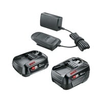 Bosch Heimwerken & Garten Starter-Set 18V (PBA 2.0Ah + PBA 4.0Ah + AL 18V-20) schwarz, 2x Akku + Ladegerät, POWER FOR ALL ALLIANCE