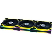 Lian Li UNI FAN SL120 Wireless, Gehäuselüfter schwarz, 3er-Pack inkl. Controller, Reverse, 124.5 mm
