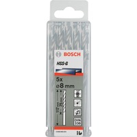 Bosch Metallbohrer HSS-G, Ø 8mm 5 Stück, Arbeitslänge 75mm