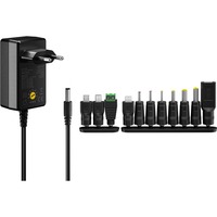 goobay Universal Netzteil 3 - 12V, 27 Watt schwarz, max. 2,3A, inkl. 11 Adapter