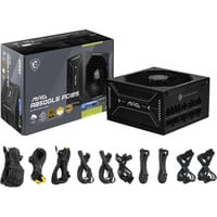 MSI MAG A850GLS PCIE5, PC-Netzteil schwarz, 1x 12VHPWR, 4x PCIe, Kabelmanagement, 850 Watt